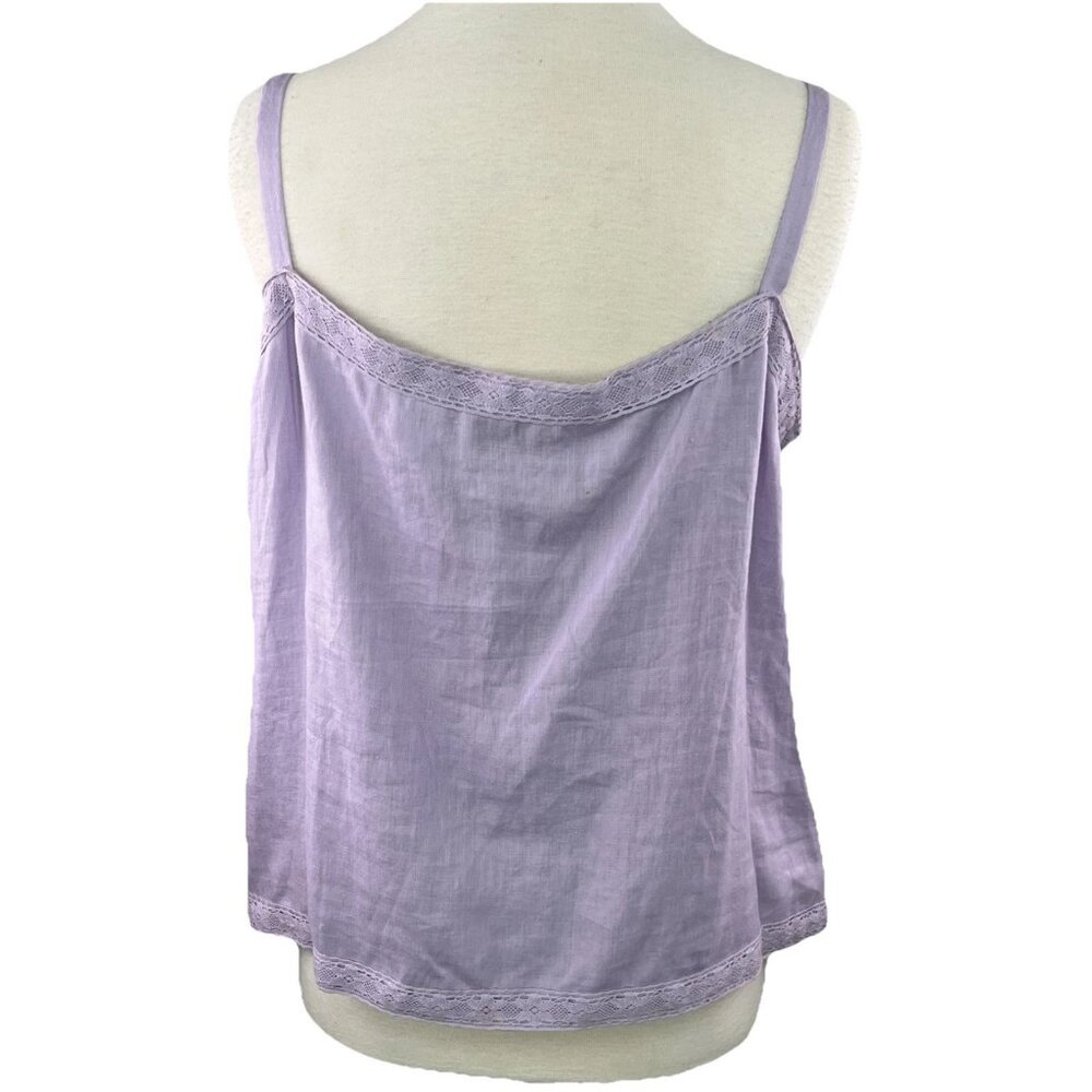 Dana Buchman Lilac Linen Button-Front Blouse and matching Tank Top - Picture 11 of 14